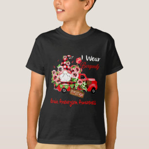 Flower Gnome Survivor Brain Aneurysm Awareness  T-Shirt