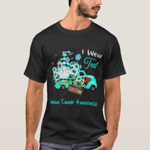 Flower Gnome Survivor Ovarian Cancer Awareness T-Shirt