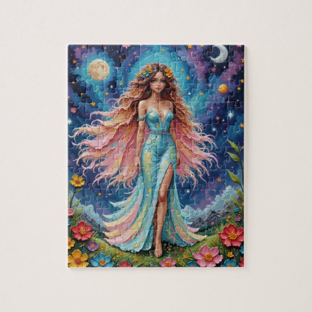 Flower goddess puzzle (Vertical)