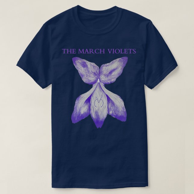 Flower Goth Gothic The March Violets  T-Shirt (Design Front)