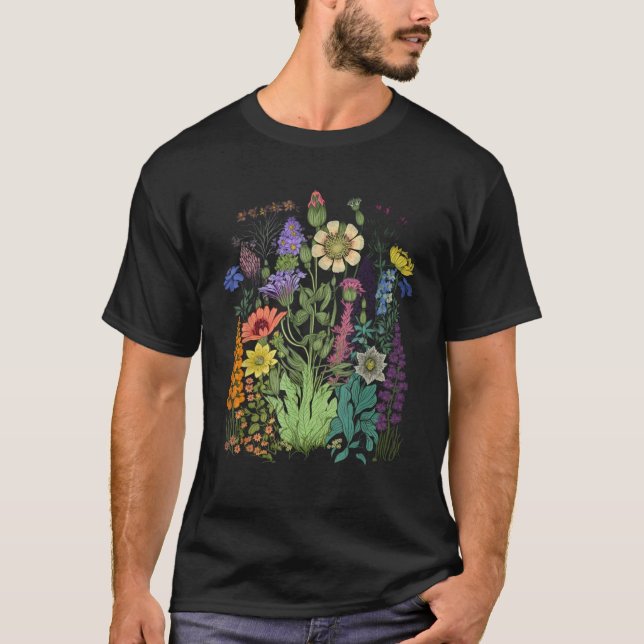 Flower Graphic For Women Wildflower Floral Gardeni T-Shirt (Front)