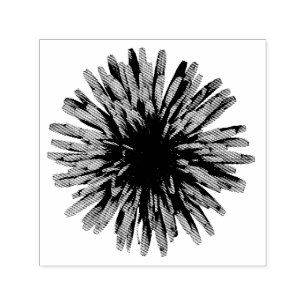 Flower Graphical Dandelion Decor Self-inking Stamp