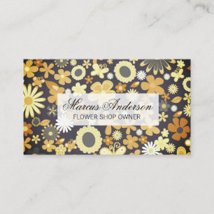 Flower Graphics Flower Shop Florist Business Card