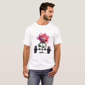 Flower gym t-shirt design