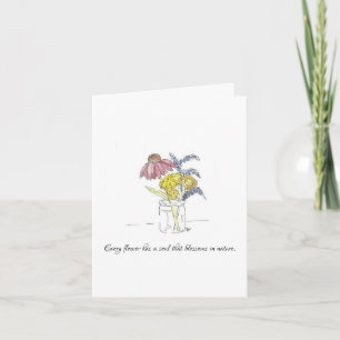Flower has a soul that blossoms in nature card