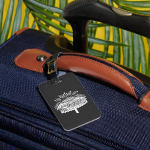 Flower hat luggage tag