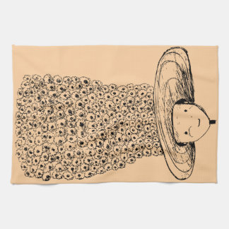 Flower Hat Tea Towel