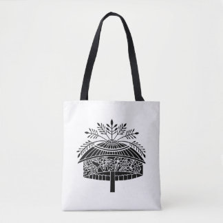 Flower hat tote bag