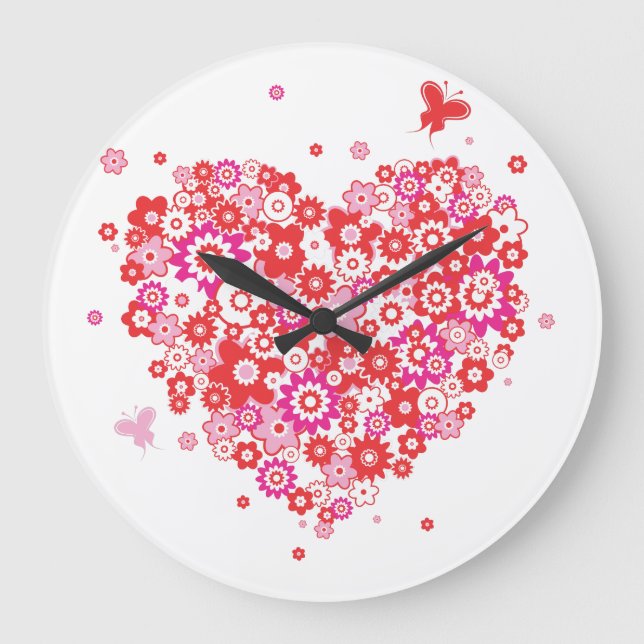Flower Heart 1 Clocks (Front)