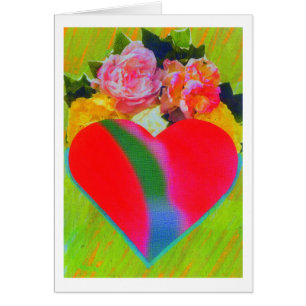 Flower Heart card