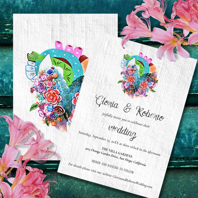 Flower Heart Mexican Wedding Invitation (Creator Uploaded)