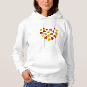 Flower Heart with Butterflies Hoodie