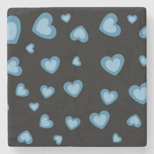 FLOWER HEARTS RED LOVE VALENTINE GIFT STONE COASTE COASTER