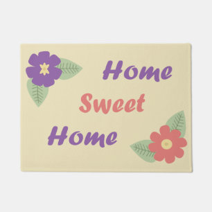 Flower Home Welcome Mat