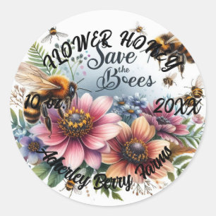 FLOWER HONEY stickers for jars