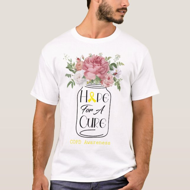 Flower Hope For A Cure COPD Awareness T-Shirt (Front)