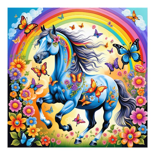 Flower horse photo print (Front)