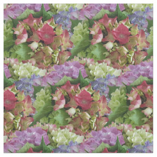 Flower Hydrangea Blue Pink Cute Pattern Template Fabric