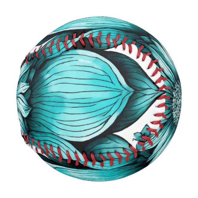 Flower Hyper realistic Pen Illustration Print" Baseball (Back Left)