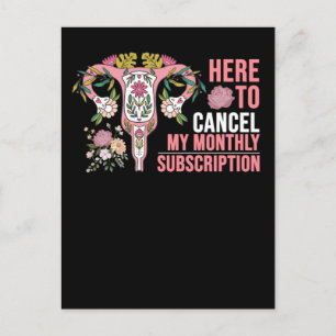 Flower Hysterectomy Surgery Recovery Postcard