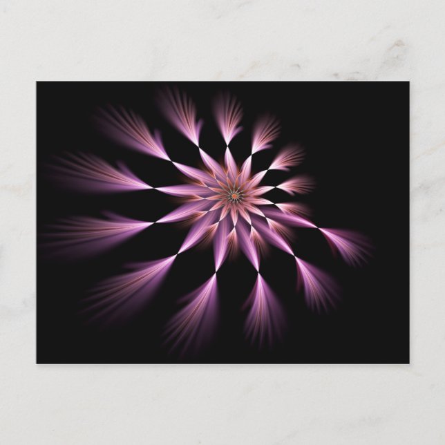 Flower I - Fractal Art Postcard (Front)