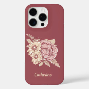 Flower Illustration custom name phone cases