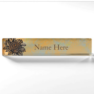 Flower Illustration Nameplate