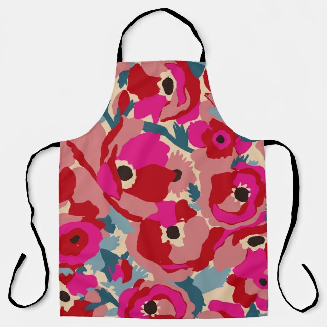 Flower illustration pattern. Floral botanical Moti Apron (Front)