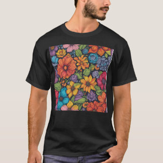 Flower Illustration T-Shirt