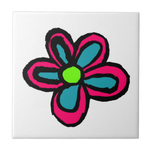 Flower illustration tile