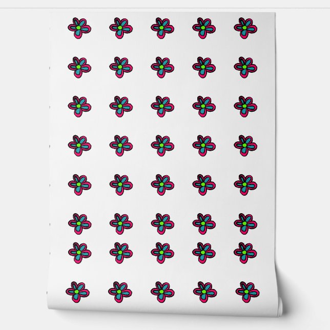 Flower illustration wallpaper (Unrolling)