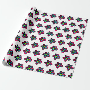 Flower illustration wrapping paper