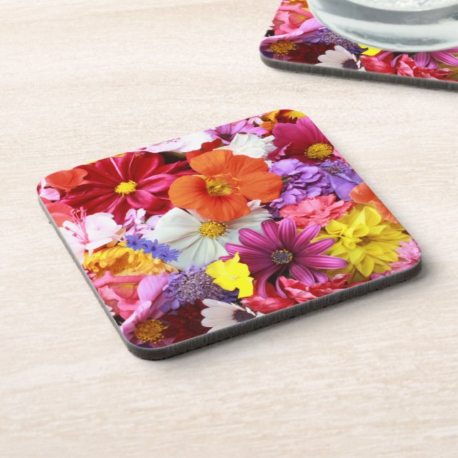 Flower image for Hard Plastic coasters (Left Side)