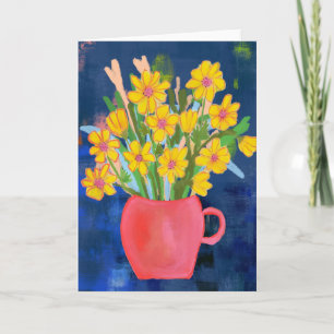 Flower Impression Holiday Card