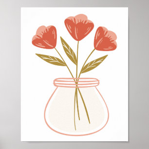 Flower in a Vase for Mindfulness Poster