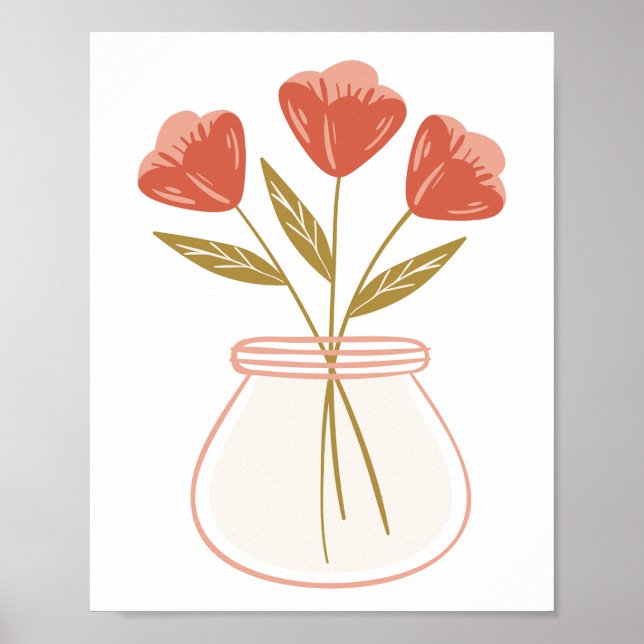 Flower in a Vase for Mindfulness Poster (Front)