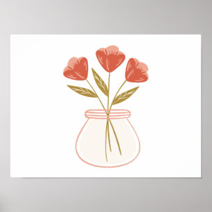 Flower in a Vase for Mindfulness Poster