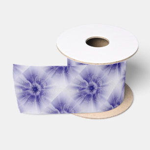 Flower in blue satin ribbon