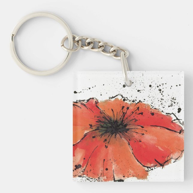 Flower in Full Bloom Key Ring (Front)
