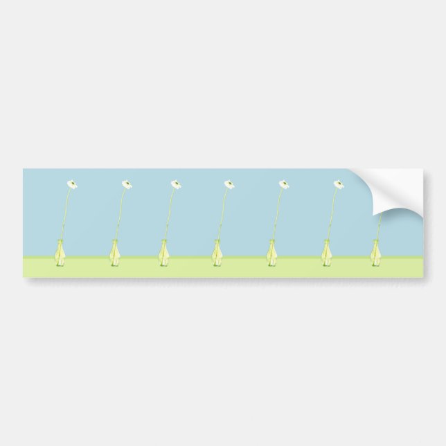 Flower in Green Bumper Sticker (Front)