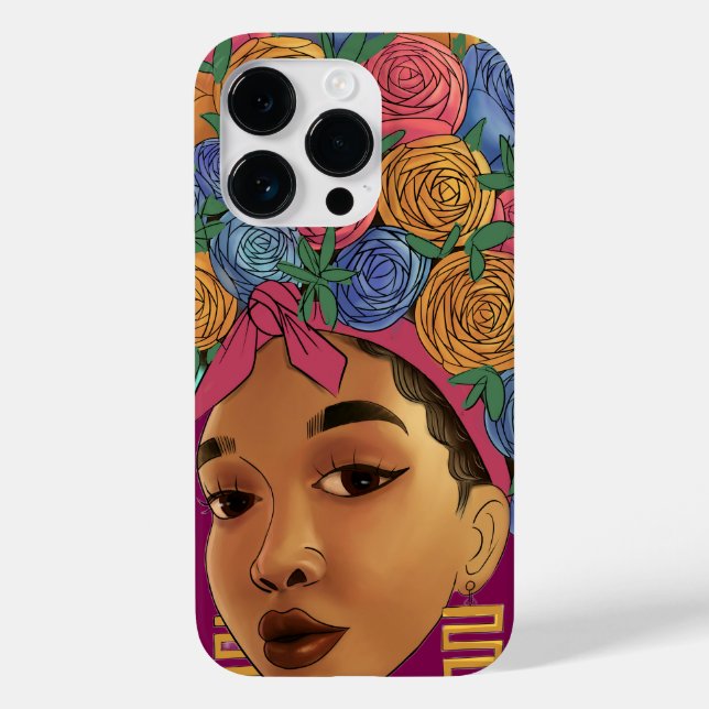 Flower in hair afro american girl Case-Mate iPhone case (Back)