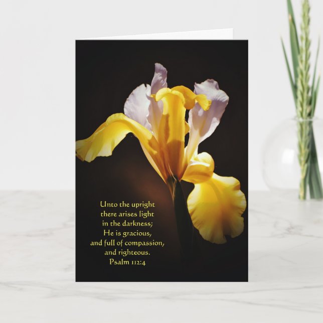 Flower in Light Scripture Thoughts Note Card (Front)