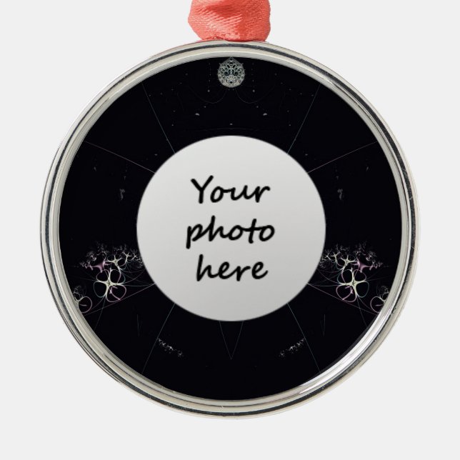 Flower in Space Christmas Tree Ornament (Front)