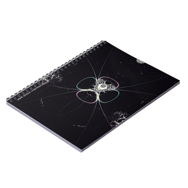 Flower in Space Spiral Notebook (Left Side)