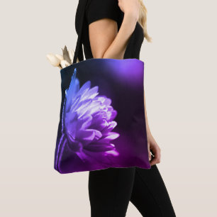 Flower In Sunlight Black And White Colour Tint Tote Bag