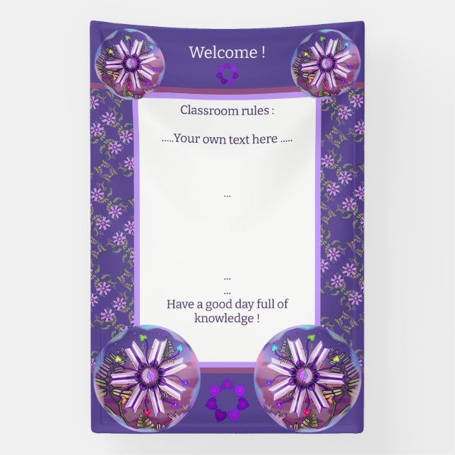 Flower in the desert banner (Vertical)