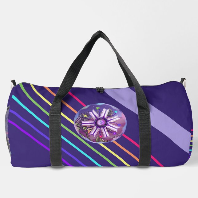 Flower in the desert  duffle bag (Back)