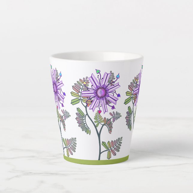 Flower in the desert latte mug (Front)
