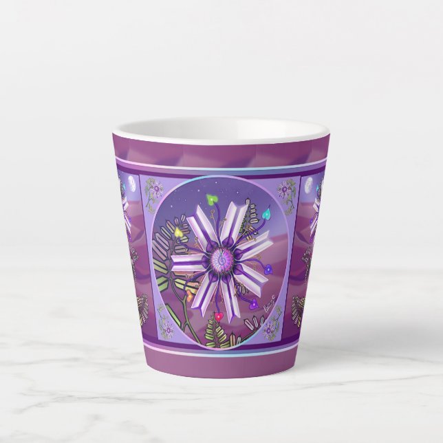 Flower in the desert latte mug (Front)