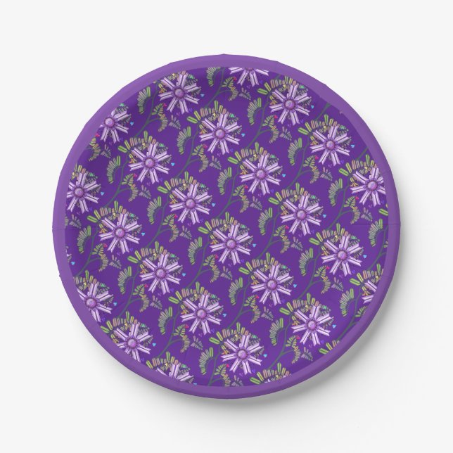 Flower in the Desert Paper Plate (Front)